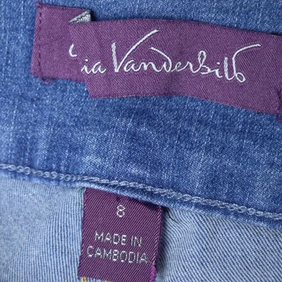 Gloria Vanderbilt Jeans Womens 8 Blue Amanda Pull On Denim Jegging Stretch NWT - Picture 4 of 8